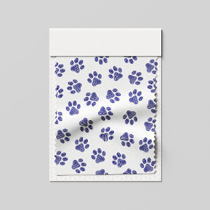 Tissu Poches de Doodle, Paws de Chien, Paws Bleus de Mar