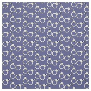 Tissu Poignées d'un policier Imprimer sur bleu marine