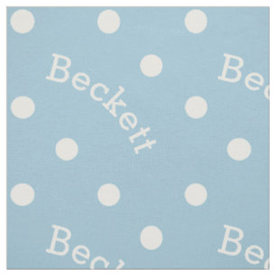 Tissu Point de polka léger nommé personnalisé de bleu