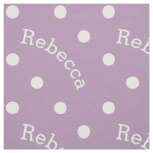 Tissu Point de polka pourpre personnalisé de lavande