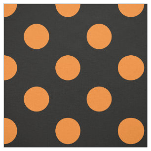 Tissu Pointe Polka noir d'Halloween