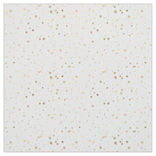 Tissu Points Confetti Faux Métallic Gold