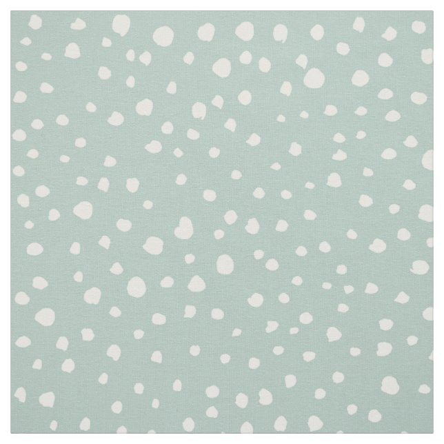 Tissu Points Dalmatiens verts, Points Dalmatiens, Pots D (Échantillon)