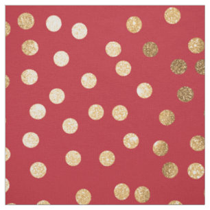 Tissu Points de la ville de Parties scintillant rouge et