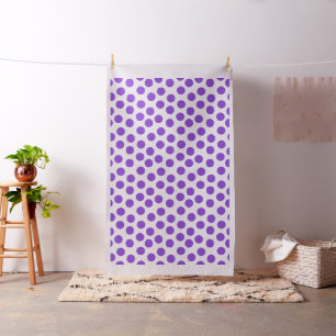 Tissu Points mignons violets brillants sur blanc