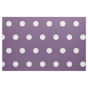 Tissu Pois blancs sur le prune