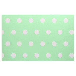 Tissu Pois blancs sur le vert du printemps