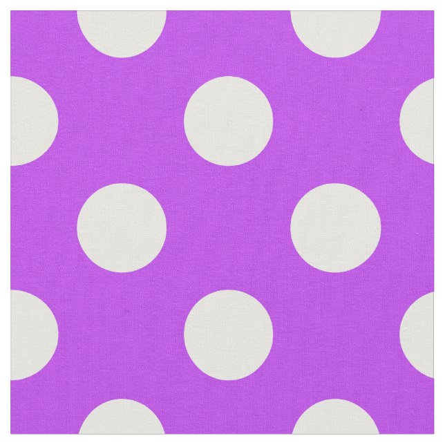 Tissu Pois blancs sur violet clair (Fermer)