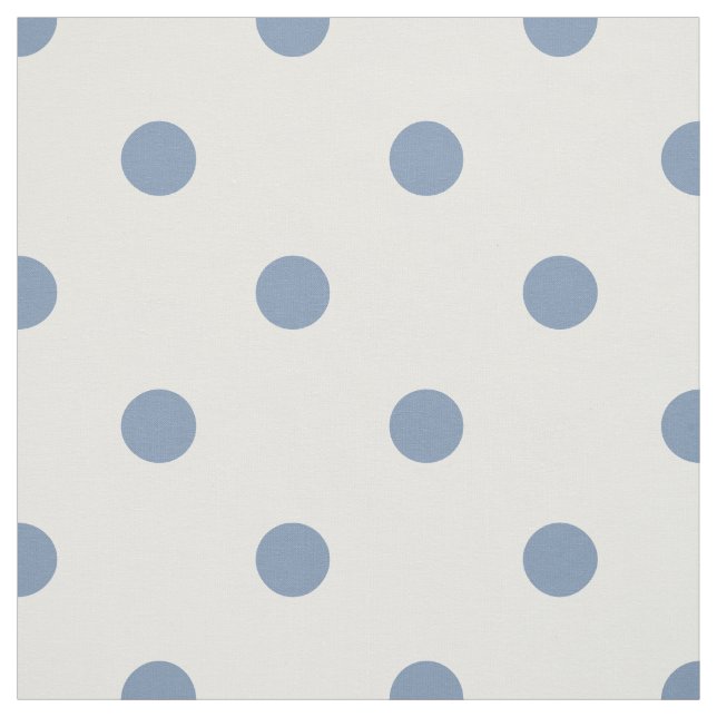 Tissu Pois bleus moyens (grande échelle) (Échantillon)
