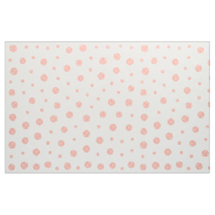 Tissu Pois élégant - blanc rose doux d'or