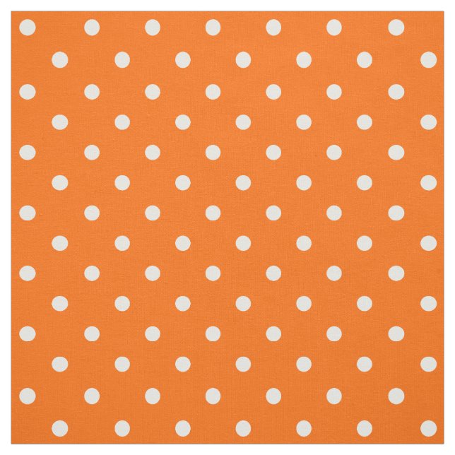 Tissu Pois orange (Échantillon)