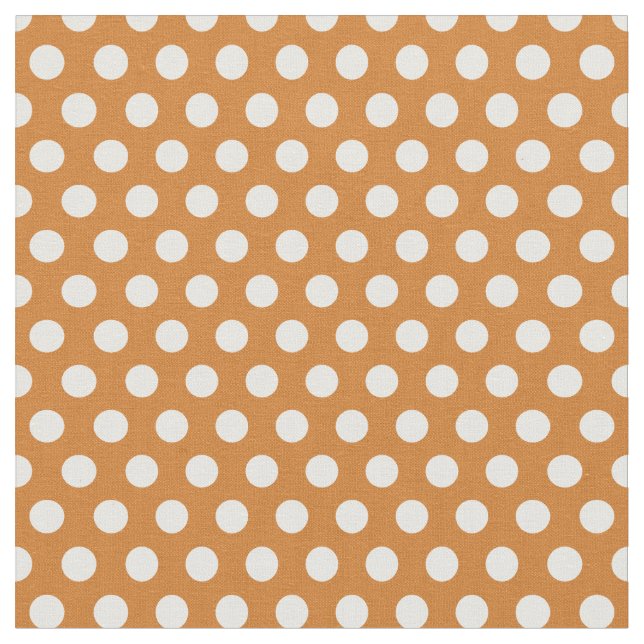 Tissu Pois orange brûlés (Fermer)