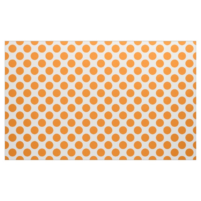 Tissu Pois orange sur blanc (Yard)