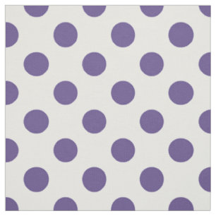 Tissu Pois ultra-violet sur le blanc
