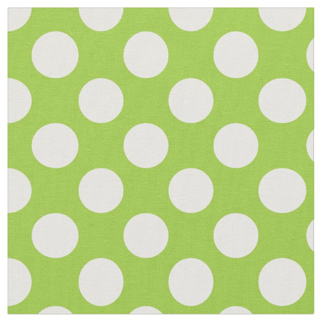 Tissu Pois vert pomme et blanc (Fermer)