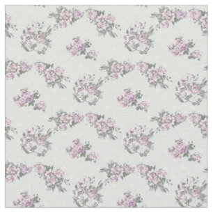 Tissu Pois vintage floral de lavande rose chic de Boho