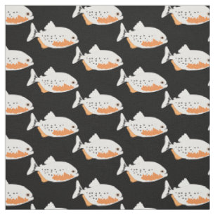 Tissu Poisson Piranha Poisson Rouge Ceinture Piranhas Fu
