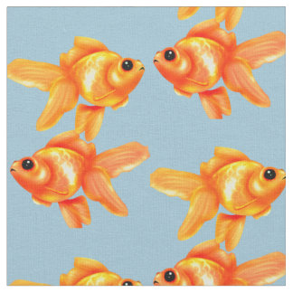 Tissu Poisson rouge mignon