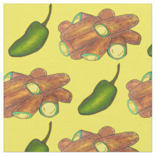 Tissu Poivron de Jalapeño frit vert Jalapeno chaud poivr