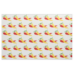 Tissu Poivrons verts rouges chili Thunder_Cove