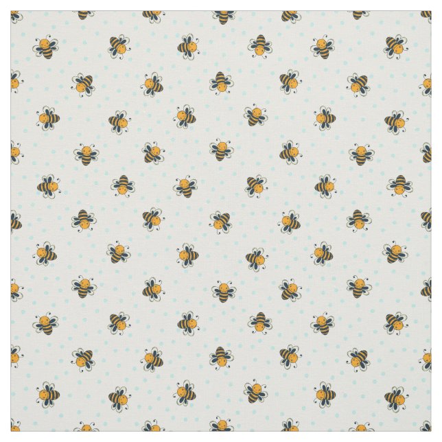 Tissu Polka Dot Honey Bees Antique Blanche (Échantillon)