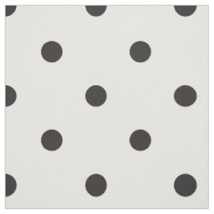 Tissu Polka noir et blanc point joli Motif
