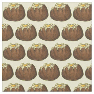 Tissu Pommes de terre cuites au beurre Aliments Aliments