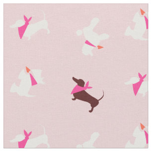 Tissu Pooches En Rose Bud