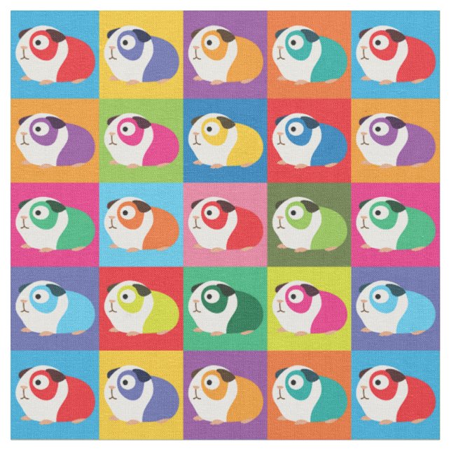 Tissu Pop Art Guinée Cochons (Fermer)