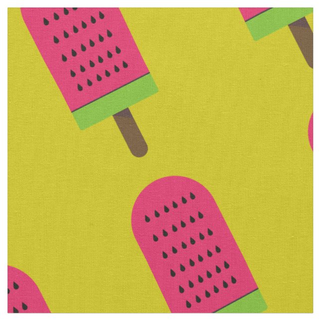 Tissu Pop art popsicle fruity watermelon (Fermer)
