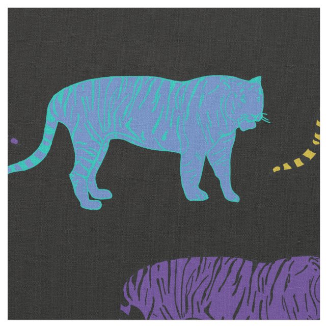 Tissu Pop Art Tigers  (Fermer)