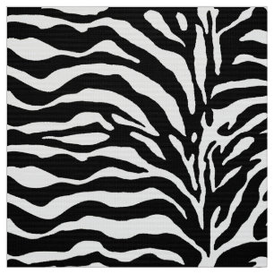 Tissu Poster de animal, Zèbre en noir et blanc