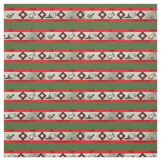 Tissu Posters de animaux cherokee (Échantillon)