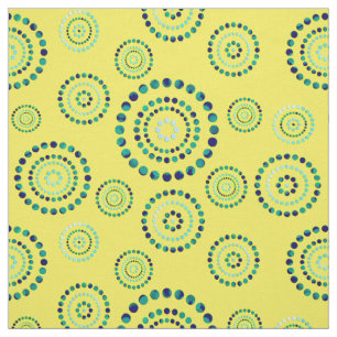 Tissu Pots Circle Power Flowers + votre backgr.