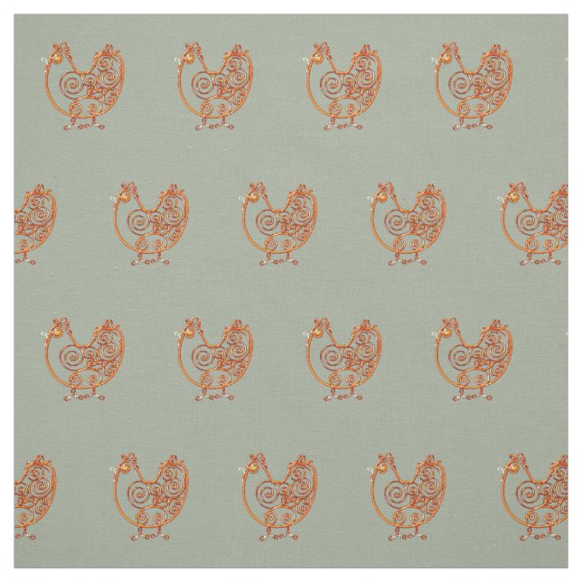 Tissu - Poulet en cuivre (Échantillon)