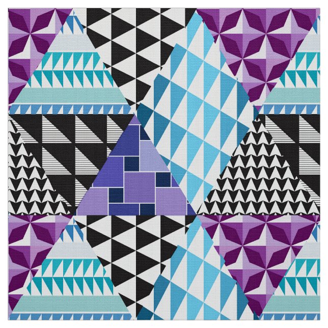 Tissu Pourpre de patchwork de diamant (Échantillon)
