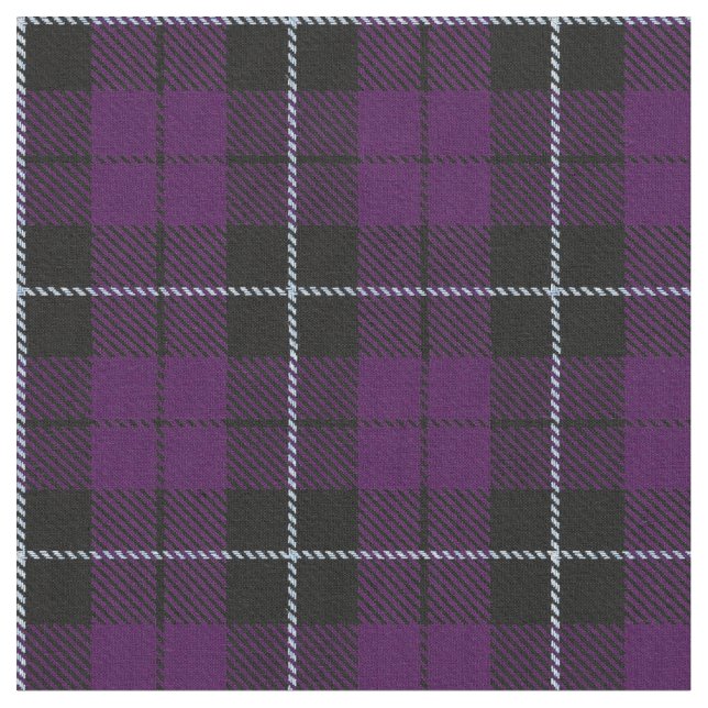 Tissu Pourpre/tissu noir de plaid rayure de la prune (Fermer)