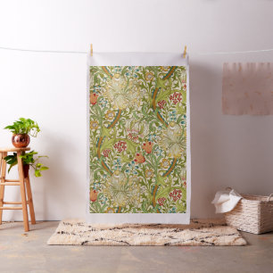 Tissu Pre-Raphaelite d'or de cru de lis de William