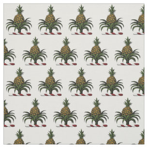 Tissu Préppy Heraldique Ananas couleur crête WT