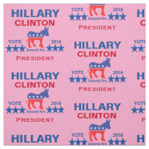 Tissu Président 2016 rose de Hillary Clinton