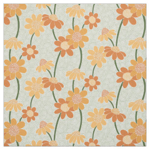 Tissu Pretty retro muted 1970 s flowers
