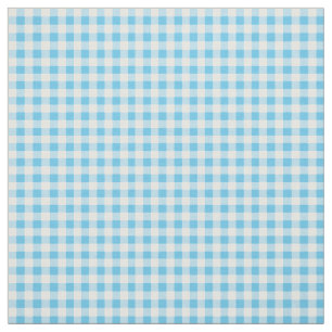 Tissu Primroses Sky Blue et White Check En vichy Motif