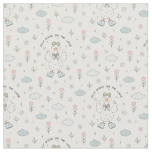 Tissu Printemps joueur, fou rire canard en liberté motif