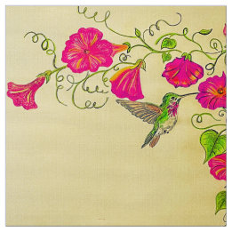 Tissu Printemps rose et jaune