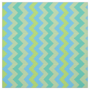 Tissu Printemps Sunshine Chevron Motif Bleu Vert Jaune