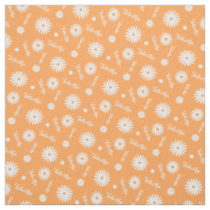 Tissu Profil de nom orange personnalisé de marguerite