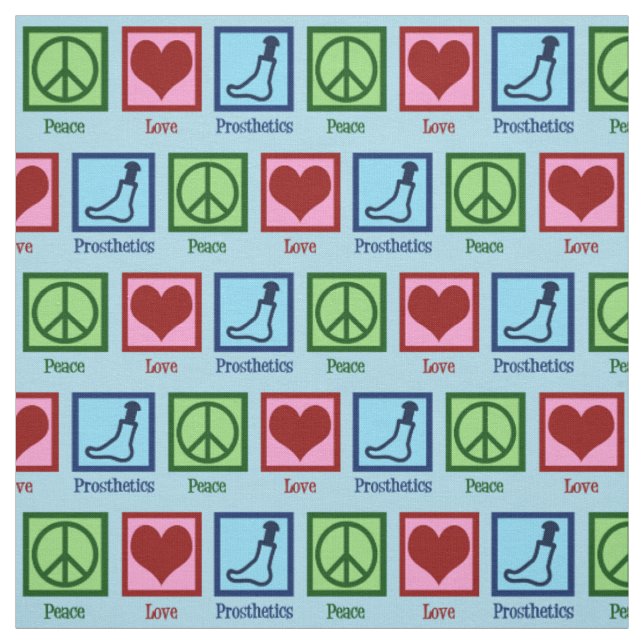 Tissu Prosthétiste Paix Amour Prosthétique (Échantillon)