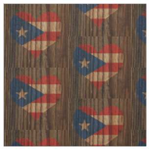 Tissu Puerto+Coeur de drapeau de Rico sur le thème en