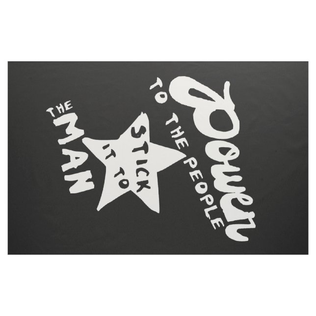 Tissu Puissance au drapeau de signe de bannière de (Fat Quarter)