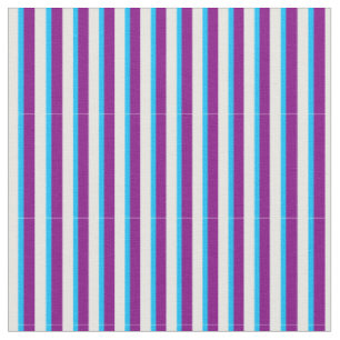 Tissu Purple, Deep Sky Blue et Mint Cream Motif